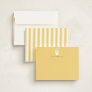 This is a butter personalized stationery thank you cards with standard by Jenna Holcomb called butter printing on signature in 5x7