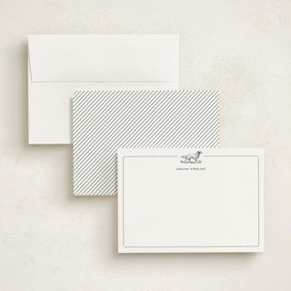 This is a fern personalized stationery thank you cards with standard by Chris Ferebee called pointer printing on signature in 5x7