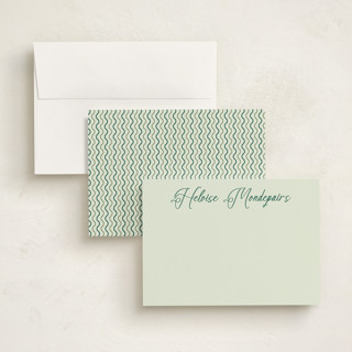 This is a zuchini personalized stationery thank you cards with standard by Pati Cascino called sandalo printing on signature in 5x7