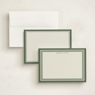 This is a malachite personalized stationery thank you cards with standard by Diana Pinnell called noble hall printing on signature in 5x7