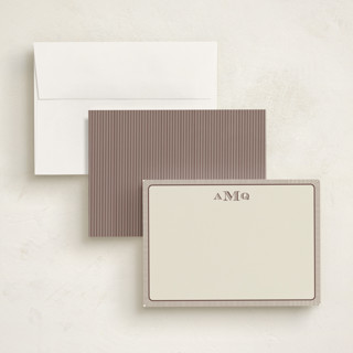 This is a cacao personalized stationery thank you cards with standard by Pati Cascino called cine printing on signature in 5x7