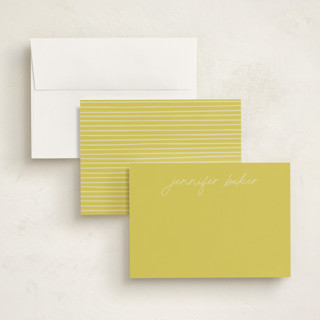 This is a key lime personalized stationery thank you cards with standard by JoAnn Jinks called signature headline printing on signature in 5x7