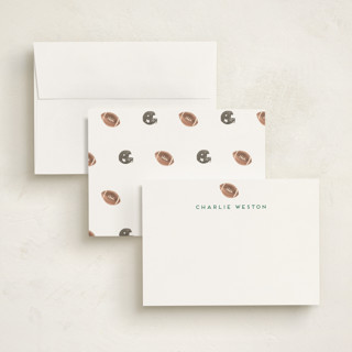 This is a ice personalized stationery thank you cards with standard by Teju Reval called sportsy football printing on signature in 5x7