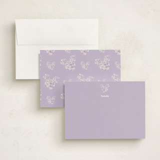 This is a lavender personalized stationery thank you cards with standard by CDesignbychen called you make the class shimmer printing on signature in 5x7