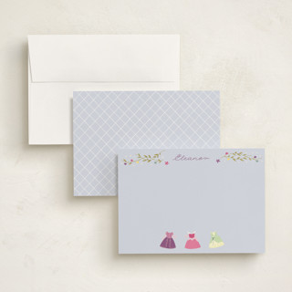 This is a pool personalized stationery thank you cards with standard by JeAnna Casper called princess party printing on signature in 5x7