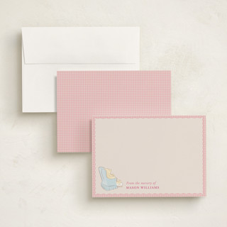 This is a carnation personalized stationery thank you cards with standard by Sabrin Deirani called disney winnie the pooh printing on signature in 5x7