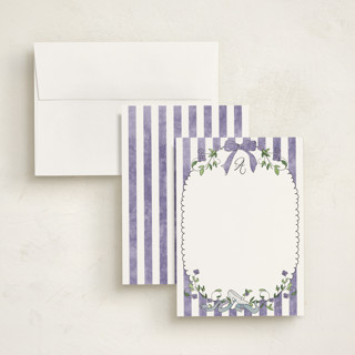 This is a lavender personalized stationery thank you cards with standard by Kamala Nahas called disney princess cinderella dress up printing on signature in 5x7
