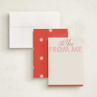 This is a strawberry personalized stationery thank you cards with standard by Jackie Crawford called to you from me printing on signature in 5x7