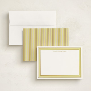 This is a buttercream personalized stationery thank you cards with standard by Alston Foster called colorful wishes printing on signature in 5x7
