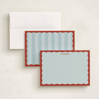 This is a dream personalized stationery thank you cards with standard by Helena Vitto called color wave printing on signature in 5x7