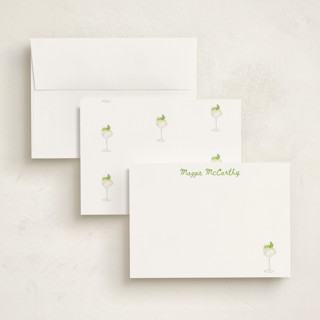 This is a lime personalized stationery thank you cards with standard by Baumbirdy called hugo spritz (add-on) printing on signature in 5x7