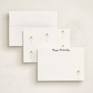 This is a on the rocks personalized stationery thank you cards with standard by Baumbirdy called hugo spritz printing on signature in 5x7