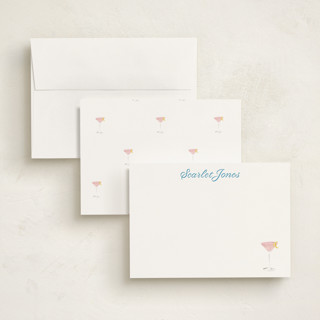 This is a ice personalized stationery thank you cards with standard by Baumbirdy called cosmopolitan printing on signature in 5x7