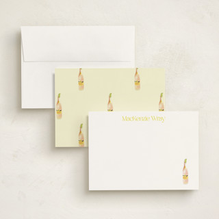 This is a lemon personalized stationery thank you cards with standard by Baumbirdy called ranch water printing on signature in 5x7