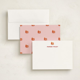 This is a campari personalized stationery thank you cards with standard by Baumbirdy called negroni printing on signature in 5x7