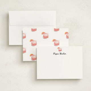 This is a salt personalized stationery thank you cards with standard by Baumbirdy called paloma printing on signature in 5x7