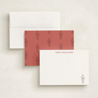 This is a negroni personalized stationery thank you cards with standard by Baumbirdy called cocktail shaker printing on signature in 5x7