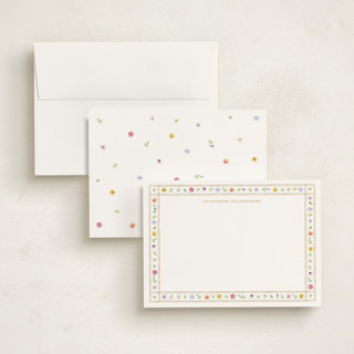 This is a autumn personalized stationery thank you cards with standard by Pati Cascino called herbarium printing on signature in 5x7