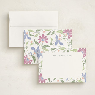 This is a march personalized stationery thank you cards with standard by letterfix called spring day printing on signature in 5x7