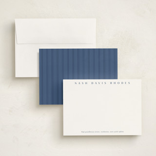 This is a cobalt personalized stationery thank you cards with standard by Stacey Meacham called letterhead printing on signature in 5x7