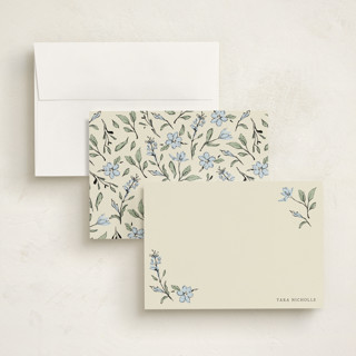 This is a sea personalized stationery thank you cards with standard by RachelYaej called elegant floral stationery printing on signature in 5x7
