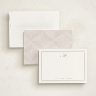 This is a pearl personalized stationery thank you cards with standard by chocomocacino called giaourti printing on signature in 5x7