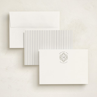 This is a stone personalized stationery thank you cards with standard by Jenna Holcomb called stamped printing on signature in 5x7