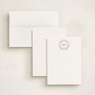 This is a maple personalized stationery thank you cards with standard by Amber Podratz called initials seal printing on signature in 5x7