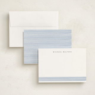 This is a ocean personalized stationery thank you cards with standard by Creo Study called lined elegance printing on signature in 5x7