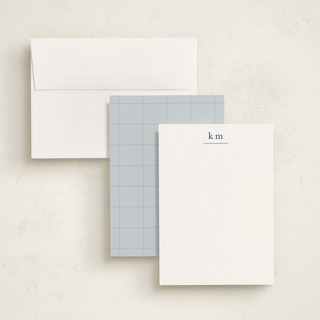 This is a lake personalized stationery thank you cards with standard by Stacey Meacham called minimal monogram printing on signature in 5x7