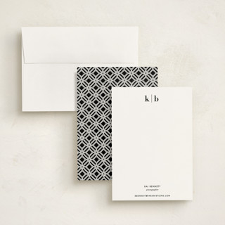 This is a onyx personalized stationery thank you cards with standard by Jennifer Postorino called honorable printing on signature in 5x7