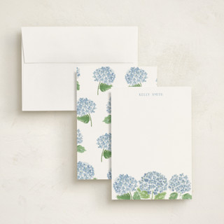 This is a sky personalized stationery thank you cards with standard by Lydia Carns called hydrangea love printing on signature in 5x7