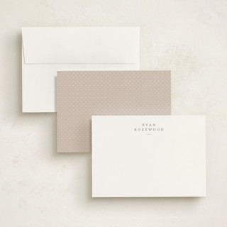 This is a ash personalized stationery thank you cards with standard by Sara Hicks Malone called softspoken printing on signature in 5x7