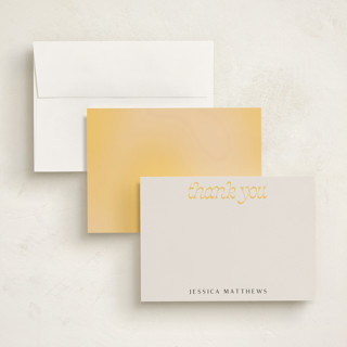 This is a lemonade personalized stationery thank you cards with standard by Lissabeth Anglin called nomads printing on signature in 5x7