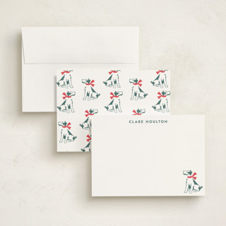 This is a evergreen personalized stationery thank you cards with standard by Megan Davis called pawfect printing on signature in 5x7