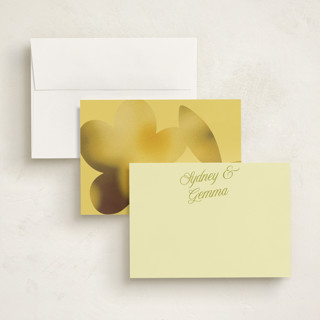 This is a island citrus personalized stationery thank you cards with standard by Morgan Kendall called bloom printing on signature in 5x7