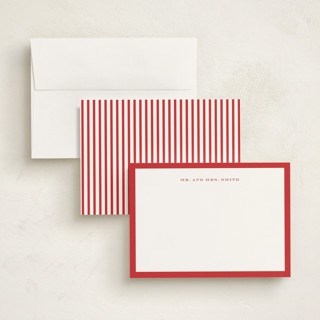 This is a apple personalized stationery thank you cards with standard by Pati Cascino called rambla printing on signature in 5x7