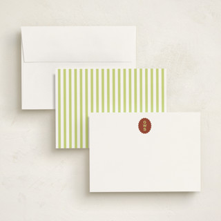 This is a brick personalized stationery thank you cards with standard by Megan Davis called brasserie printing on signature in 5x7