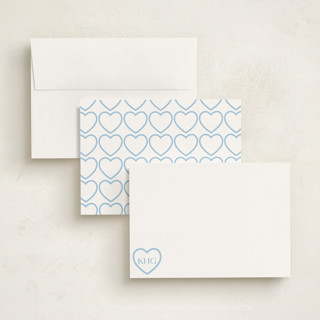 This is a sky personalized stationery thank you cards with standard by Megan Davis called locket printing on signature in 5x7