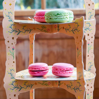 This is a multicolor party decorations by MA FÊTE called tea party cupcake stand in standard