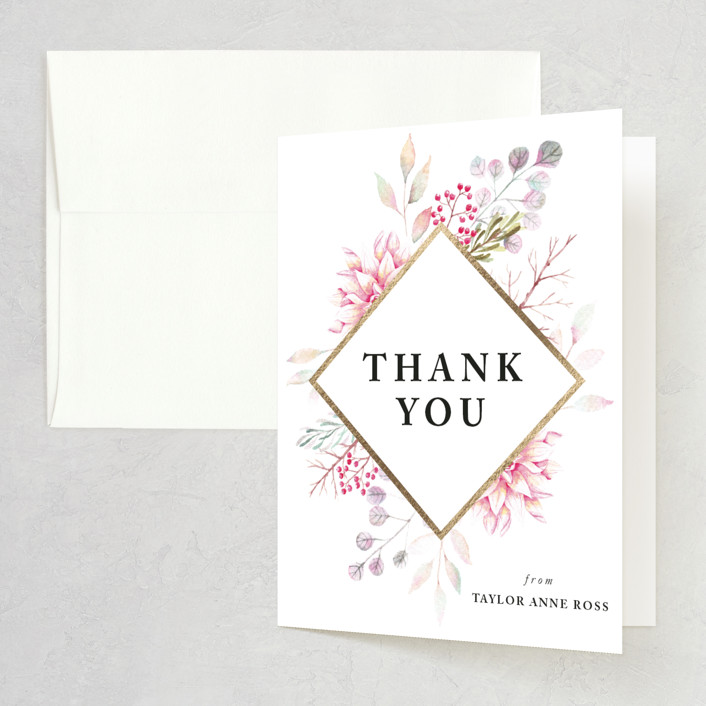 ascent foil pressed bridal shower thank you cards by poi velasco minted ascent foil pressed bridal