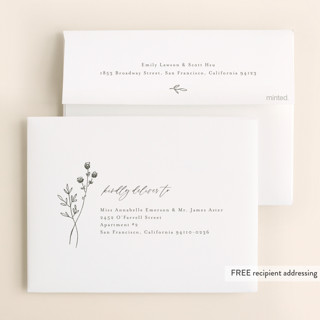 This is a olive wedding thank you cards with foil pressed by Kelly Schmidt called rustic elegance printing on strathmore in standard