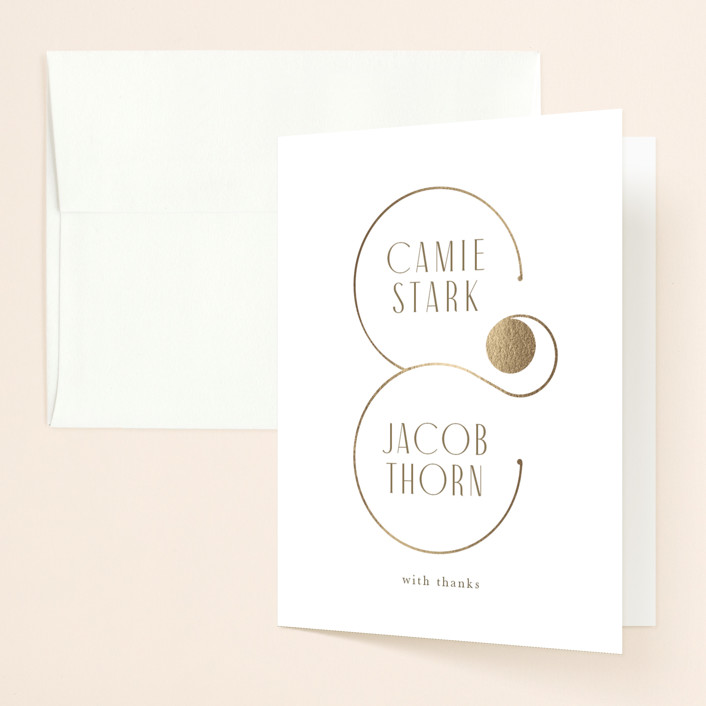 ampersand foil pressed bridal shower thank you cards by lori wemple minted ampersand foil pressed bridal