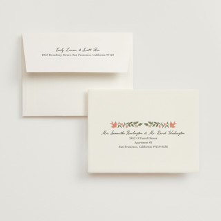 This is a garden wedding thank you cards with foil pressed by Elly called birdsong printing on strathmore in standard