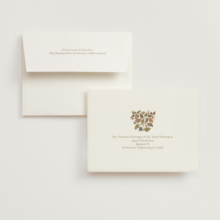 This is a mint wedding thank you cards with foil pressed by Simona Camp called radiant botany printing on strathmore in standard