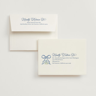 This is a bluebell bridal shower thank you cards with standard by Jackie Crawford called hidcote printing on strathmore in standard