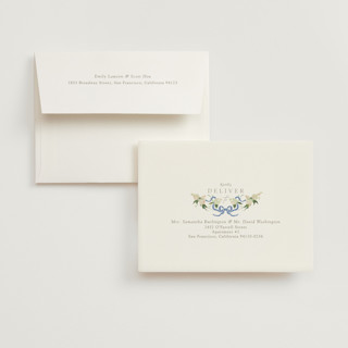 This is a lemon squeeze bridal shower thank you cards with standard by Erin L. Wilson called summer floral printing on strathmore in standard