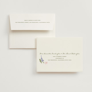 This is a grass bridal shower thank you cards with standard by Pati Cascino called spring printing on strathmore in standard