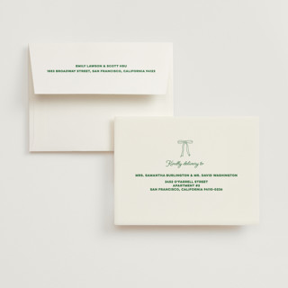 This is a avocado bridal shower thank you cards with standard by Helena Vitto called crazy little thing called love printing on strathmore in standard