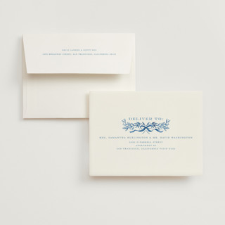 This is a cobalt bridal shower thank you cards with standard by Petra Kern called royal printing on strathmore in standard